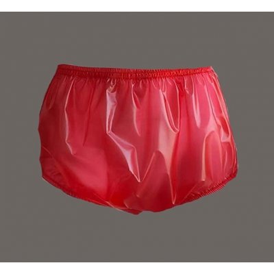 PVC kalhotky XXL červené průhledné