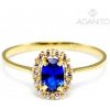 Prsteny Adanito BRR0337G zlatý s modrým kamenem a zirkony