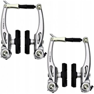 Brzdy V-brake komplet přední + zadní stříbrný 110 mm Tektro 855AL slr set – Zboží Mobilmania