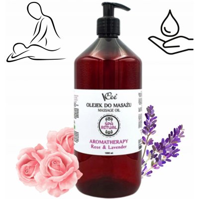 VCee Rose & Lavender masážní olej 1 l
