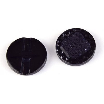 Knoflík 25mm 2 černo-stříbrný – Zboží Mobilmania