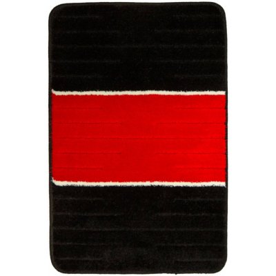 Nej-koberce Como červený černý pruhy 50 x 80 cm