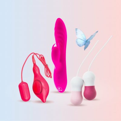 Erotic City Sada - Vibrátor Diego, venušiny kuličky a vibrační vajíčko – Sleviste.cz