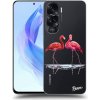 Pouzdro a kryt na mobilní telefon Honor Picasee silikonový průhledný obal pro Honor 90 Lite 5G - Flamingos pár