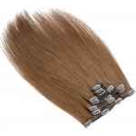 Clip in vlasy 40cm REMY lidské vlasy 100g středně hnědá – Sleviste.cz