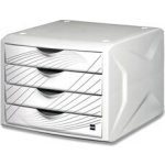 Helit Chameleon H6129505 zásuvkový box 4 zásuvky bílý A4 – Zbozi.Blesk.cz