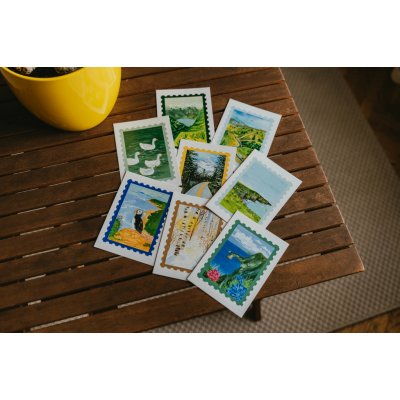 ePiPí Sada pohlednic - Známky – Zboží Dáma