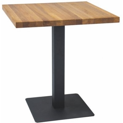 SIGNAL Jídelní stůl - PURO, 70x70, dýha dub/matná černá – Zboží Mobilmania