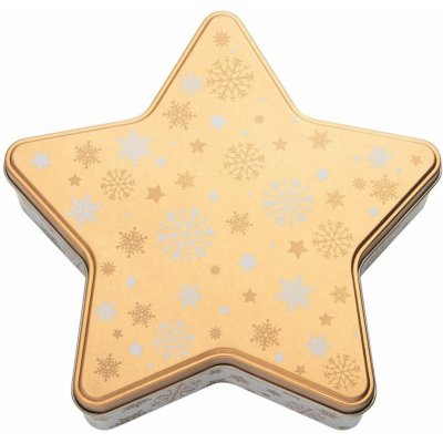 Altom Vánoční plechová dóza Golden Snowflakes 23 x 22 x 6 cm – Sleviste.cz