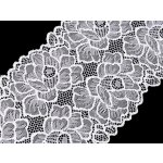 Elastická krajka / vsadka / běhoun šíře 15,5 cm METRÁŽ - 2 (15,5 cm) černá – Zbozi.Blesk.cz