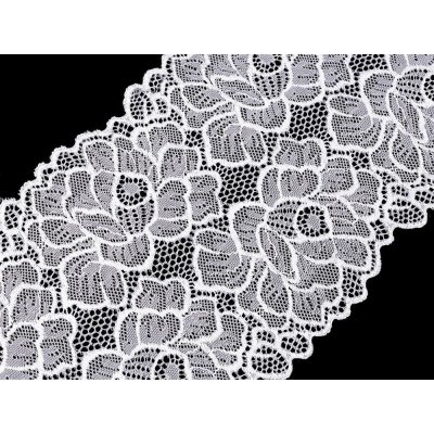 Elastická krajka / vsadka / běhoun šíře 15,5 cm METRÁŽ - 2 (15,5 cm) černá – Zbozi.Blesk.cz