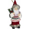 Vánoční ozdoby Home of Christmas Ozdoba na stromeček Santa ve svetru 18 cm s dárky