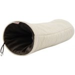 Samohýl Exclusive Tunel závěsný L béžovobílé proužky čokoládový velvet 15 x 15 x 40 cm – Hledejceny.cz