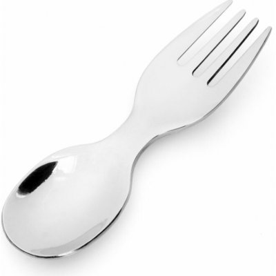 LEKKABOX Mini Spork – nerezová lžíce a vidlička 2v1 10 cm – Zboží Mobilmania