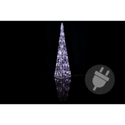 D01175 Vánoční akrylový jehlan 60 cm studeně bílý do zásuvky Nexos – Hledejceny.cz