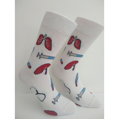 Bavlněné ponožky MEDIKO Bílá