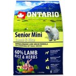 Ontario Senior Mini Lamb & Rice 2,25 kg – Hledejceny.cz