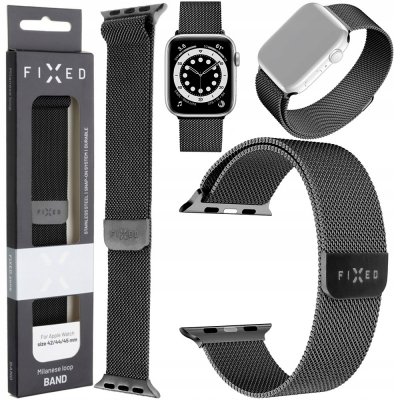 FIXED Mesh Strap pro Apple Watch 42/44/45mm, černá FIXMEST-434-BK – Zboží Živě