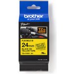 Brother TZE-FX651, černý tisk žlutý podklad 8 m x 24 mm – Zbozi.Blesk.cz