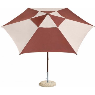 HAY Slunečník Terrazza Hexagon, off-white and burgundy – Hledejceny.cz