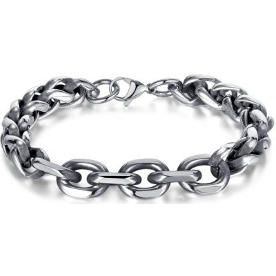 Impress Jewelry náramek z chirurgické oceli Punk Keel stříbrný GS1461