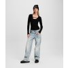 Dámské džíny Karl Lagerfeld JEANS KLJ MR RELAXED TWISTED DENIM WASHED LIGHT BLUE