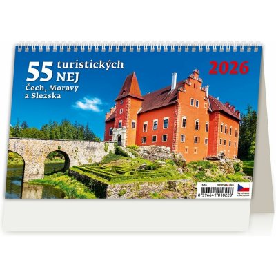 55 turistických nej Čech, Moravy a Slezska stolní 2026 – Zboží Mobilmania
