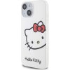 Pouzdro a kryt na mobilní telefon Apple AppleMix HELLO KITTY Apple iPhone 15 - hlava Hello Kitty - plastový / gumový - bílé