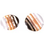 Knoflík 14 mm hnědo-bílý plastový – Zboží Dáma