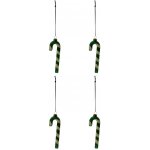 House Doctor Skleněná vánoční ozdoba Stick Green – set 4 ks, zelená barva, sklo – Hledejceny.cz