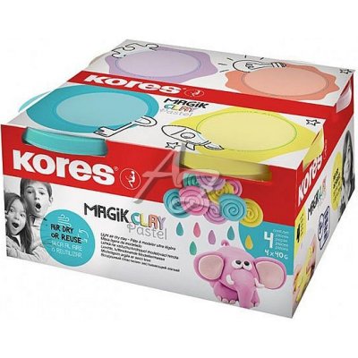 Kores lehká modelovací hmota Magik Clay Pastel 4barvy á 40g – Zboží Dáma