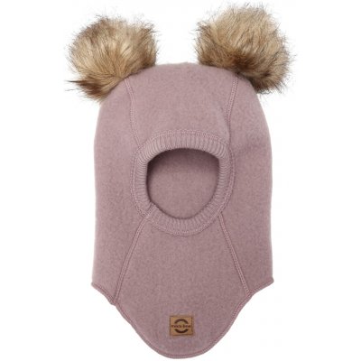 MIKK LINE Merino kukla dětská s bambulkami růžová Twilight Mauve Mikk Line – Zboží Mobilmania