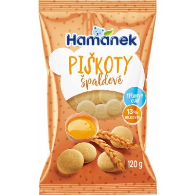 Piškoty Hamánek špaldové 120 g – Zboží Dáma