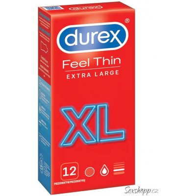 Durex Feel Thin XL 12 ks – Zbozi.Blesk.cz