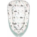 Baby Nellys Oboustranné hnízdečko Velvet New Forest Friends mátová – Sleviste.cz