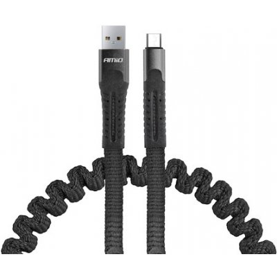 Pružinový kabel USB+microUSB 1.2m FullLINK UC-12 – Sleviste.cz