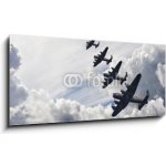 Obraz 1D panorama - 120 x 50 cm - World War Two British vintage flight formation Druhá světová válka britská letová formace – Hledejceny.cz