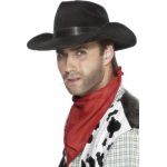 Klobouk kovboj černý se zdobením – Zboží Mobilmania
