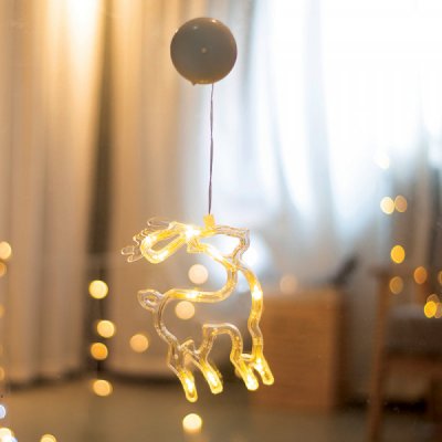 ACA DECOR LED Vánoční sob do okna teplá bílá barva IP20 3xAAA přísavka – Hledejceny.cz