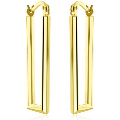 GEMMAX Zlaté hranaté náušnice GLEYN-03493