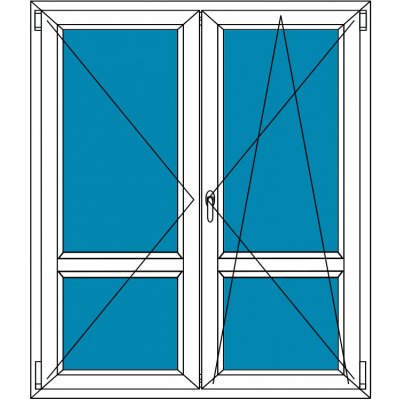 Aluplast Balkónové dveře Ideal 4000 Ořech 110 x 230 cm – Hledejceny.cz