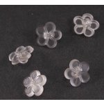 Dětský knoflík - smetanová kytička - transparentní - průměr 1,3 cm – Hledejceny.cz