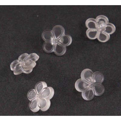 Dětský knoflík - smetanová kytička - transparentní - průměr 1,3 cm – Hledejceny.cz