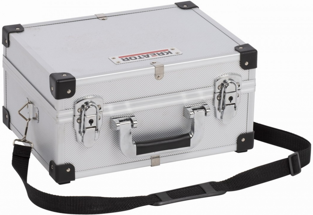 Powerplus KRT640106S Hliníkový kufr 320x230x160mm stříbrný