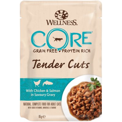 Wellness Core Tender Cuts with Chicken & Salmon in Savoury Gravy 85 g
