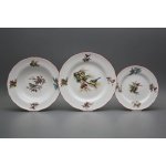 Bohemia Porcelán 1987 Talířová souprava Ofélie Ptáčci bez motýlků GCL 18 dílná – Zboží Dáma