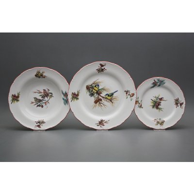 Bohemia Porcelán 1987 Talířová souprava Ofélie Ptáčci bez motýlků GCL 18 dílná – Zboží Dáma