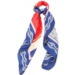 Mar.Co dámský šátek se vzorem vln a ornamentů modrý – Zboží Mobilmania