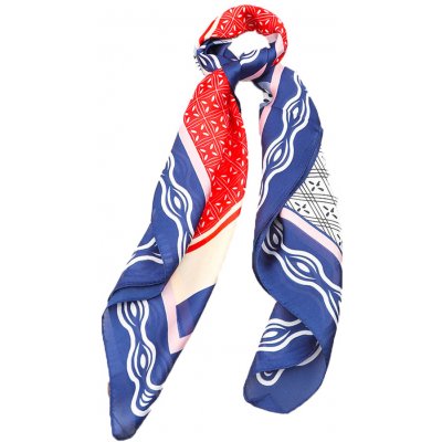 Mar.Co dámský šátek se vzorem vln a ornamentů modrý – Zboží Mobilmania