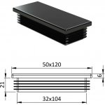 Kovoinox Krytka plastová 50 x 120 mm – Sleviste.cz